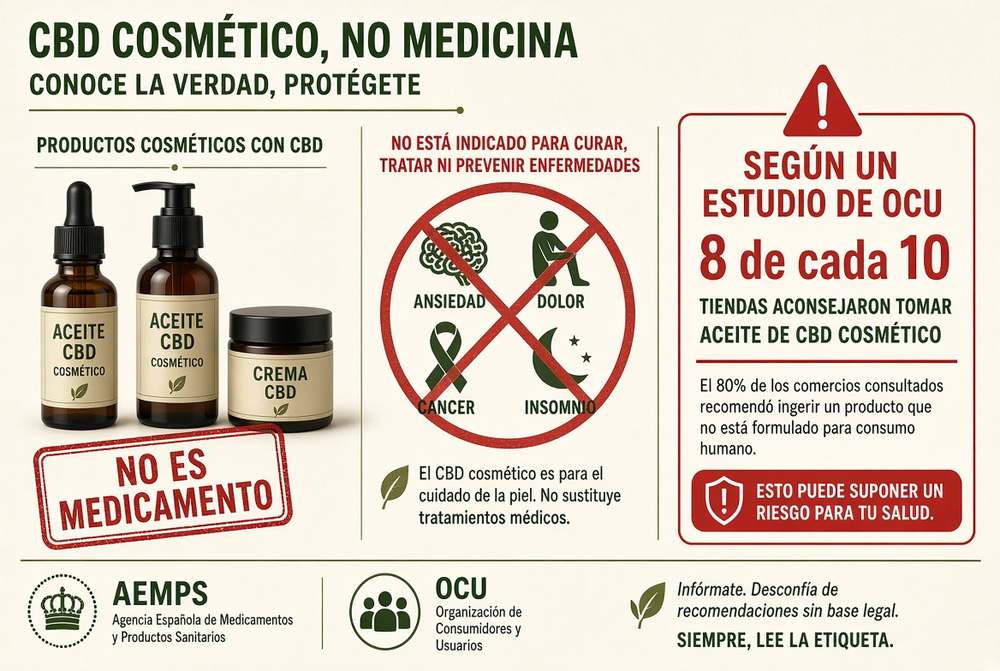 Infografía: CBD cosmético no es medicamento
