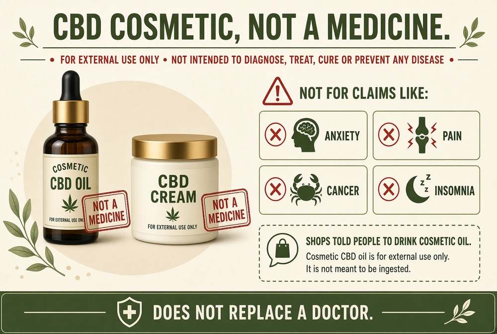 CBD cosmetic, not a medicine