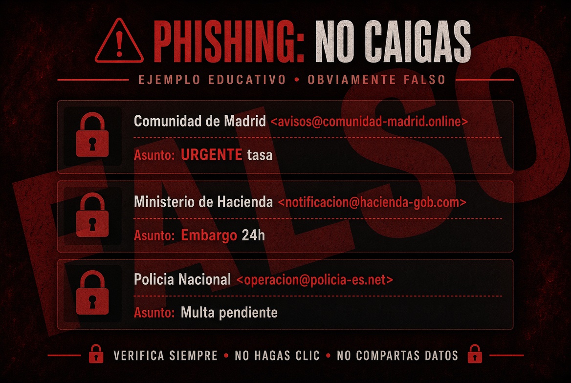 Lista de remitentes falsos